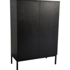 Korkea ovikaappi Tenstar 80 x 40 x 120 cm Siera musta