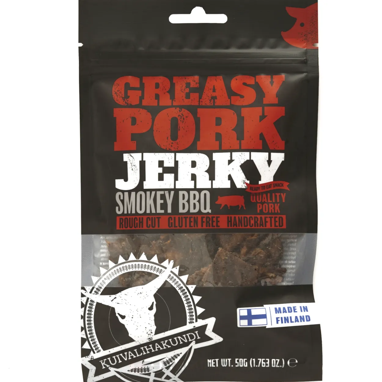 Kuivaliha Kuivalihakundi 50 g Greasy Pork Jerky Smokey BBQ