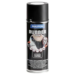 Kumipinnoitespray RUBBERcomp musta satiini 400 ml