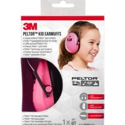 Kupusuojain 3M Peltor Kid H510AK, vaaleanpunainen (87–98 dB)