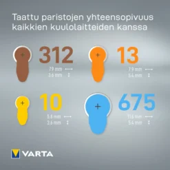 Kuulokojeparisto Varta 312 6 kpl