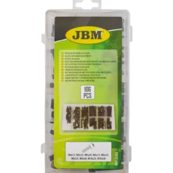 Kuusiokoloruuvilajitelma 106 osaa JBM