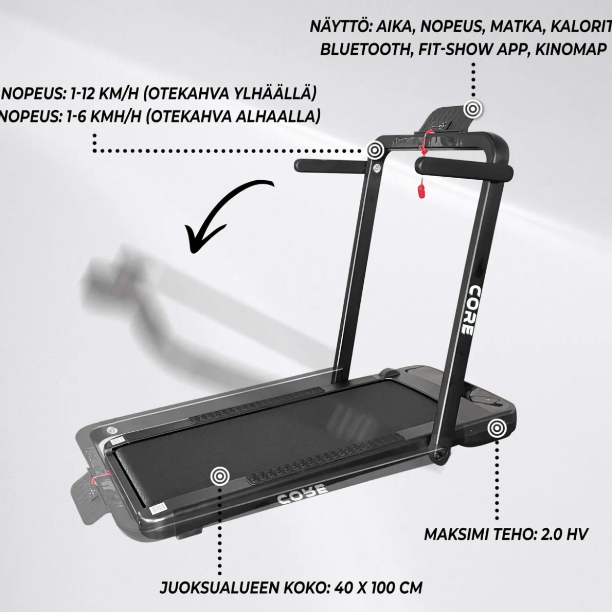Kävely-juoksumatto Core 2200