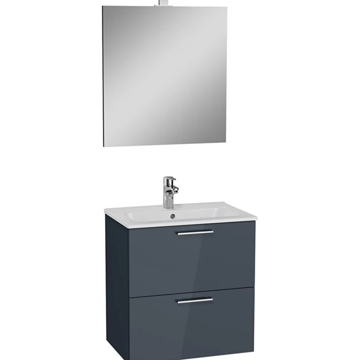 Kylpyhuonekalustesetti Vitra 3in1 Mia 60 cm antrasiitti