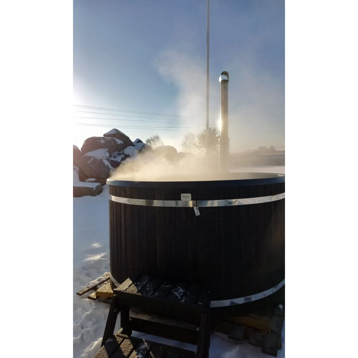 Kylpytynnyri PW-SPA Freetime IN L, musta/graniitti 40 kW