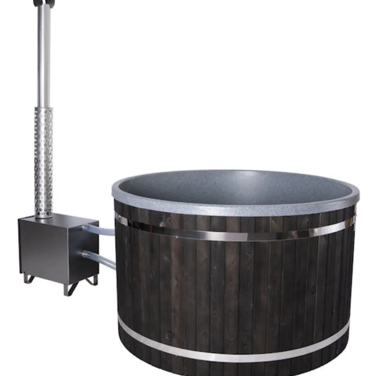 Kylpytynnyri PW-SPA Freetime L, musta/graniitti 30 kW