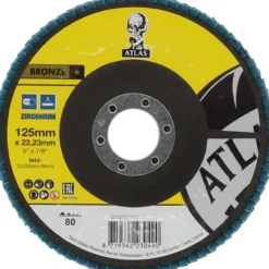 Lamellilaikka Atlas 125x22,23mm P80 lasikuitutausta