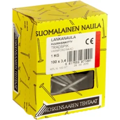 Lankanaula 100 x 3,4 mm 1 kg kuumasinkitty