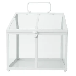 Lasitalo Kotikulta 27 x 14 x 28 cm valkoinen metallireunus