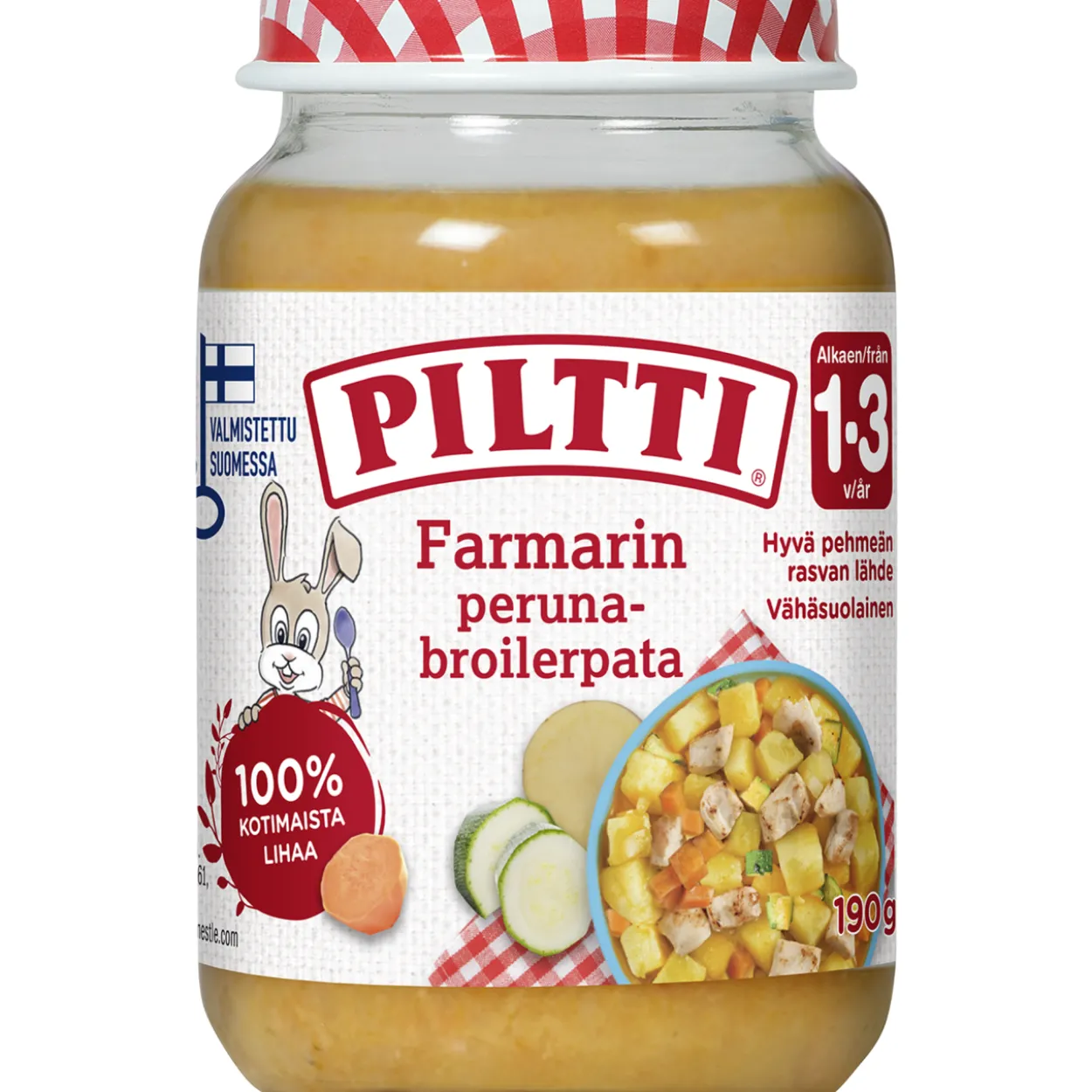 Lastenateria Piltti 190 g Farmarin peruna-broilerpata 1-3 v