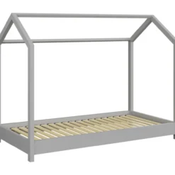 Lastensänky katoksella Kocot Kids Bella harmaa