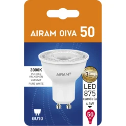 LED-kohdelamppu Oiva PAR16 4,2W GU10, 3000K 36° 345 lm