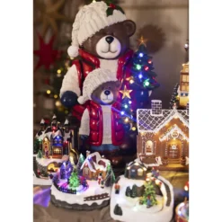LED-koriste nalle ja lyhty
