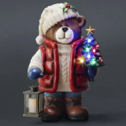 LED-koriste nalle ja lyhty