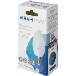 LED-kynttilälamppu Airam SmartHome 5 W opaali E14, 470 lm,TW 2700-6500 K