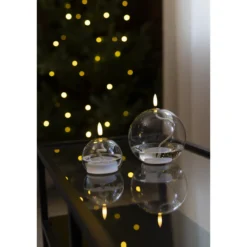 LED-kynttilä lasipallo 12 cm Kotikulta