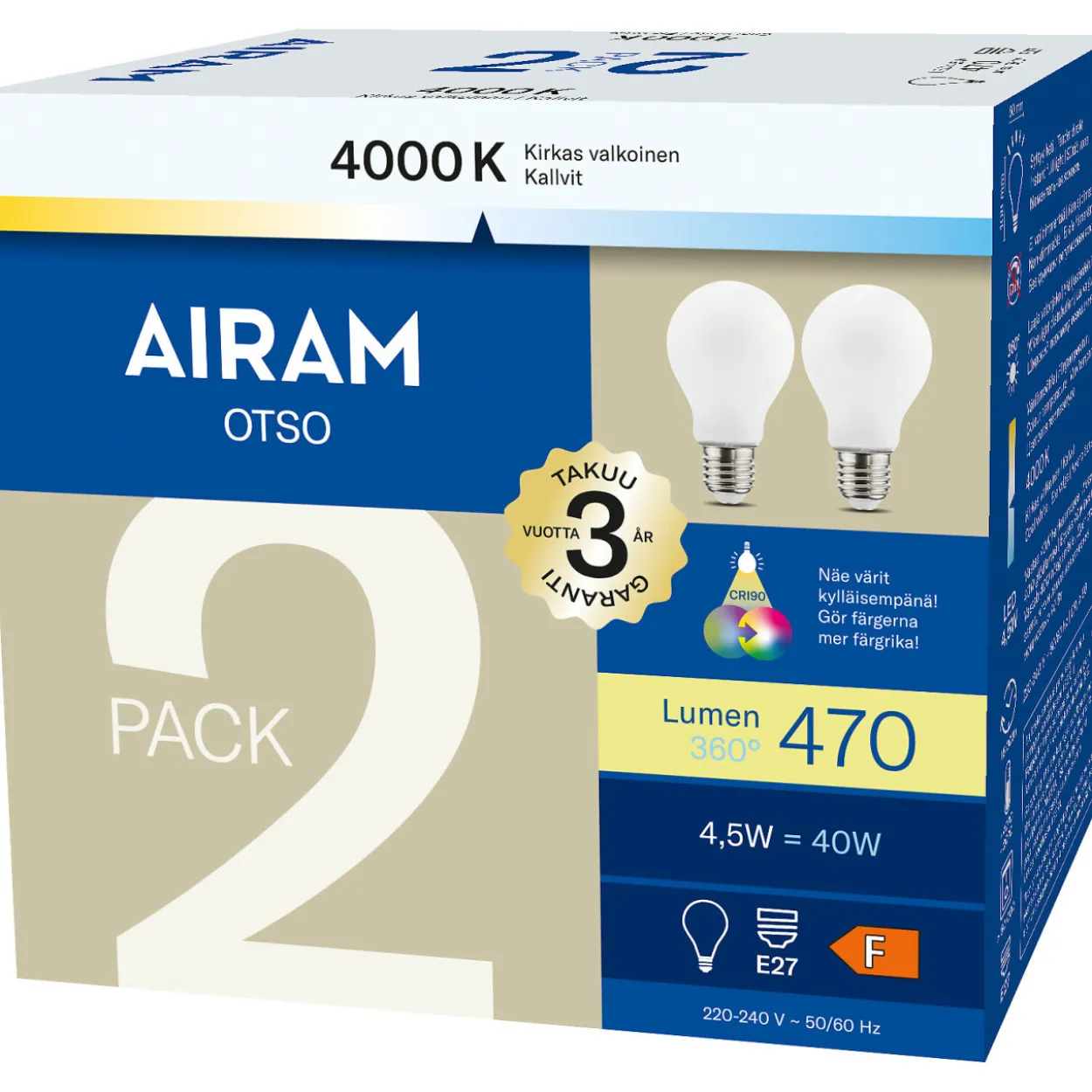 LED-lamppu A60 940 470lm E27 FIL2BX