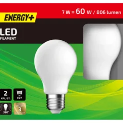 LED-lamppu 806 lm A60 E27 2 kpl
