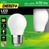 LED-lamppu 470 lm G45 E27 2700 K, 2 kpl