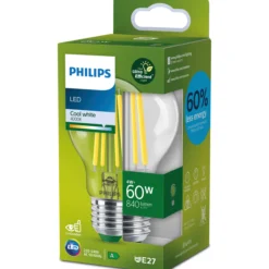 LED-lamppu Philips Ultra Efficient 60 W E27 4000 K
