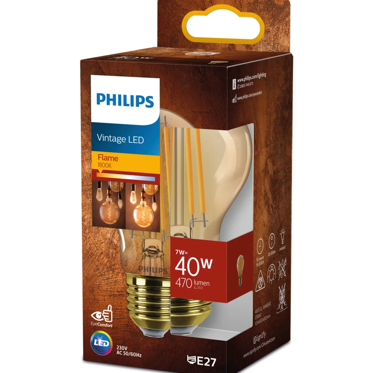 LED-lamppu Philips 40 W 1800 K E27