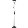 LED-lattiavalaisin Aneta Lighting Cannes upplight, musta