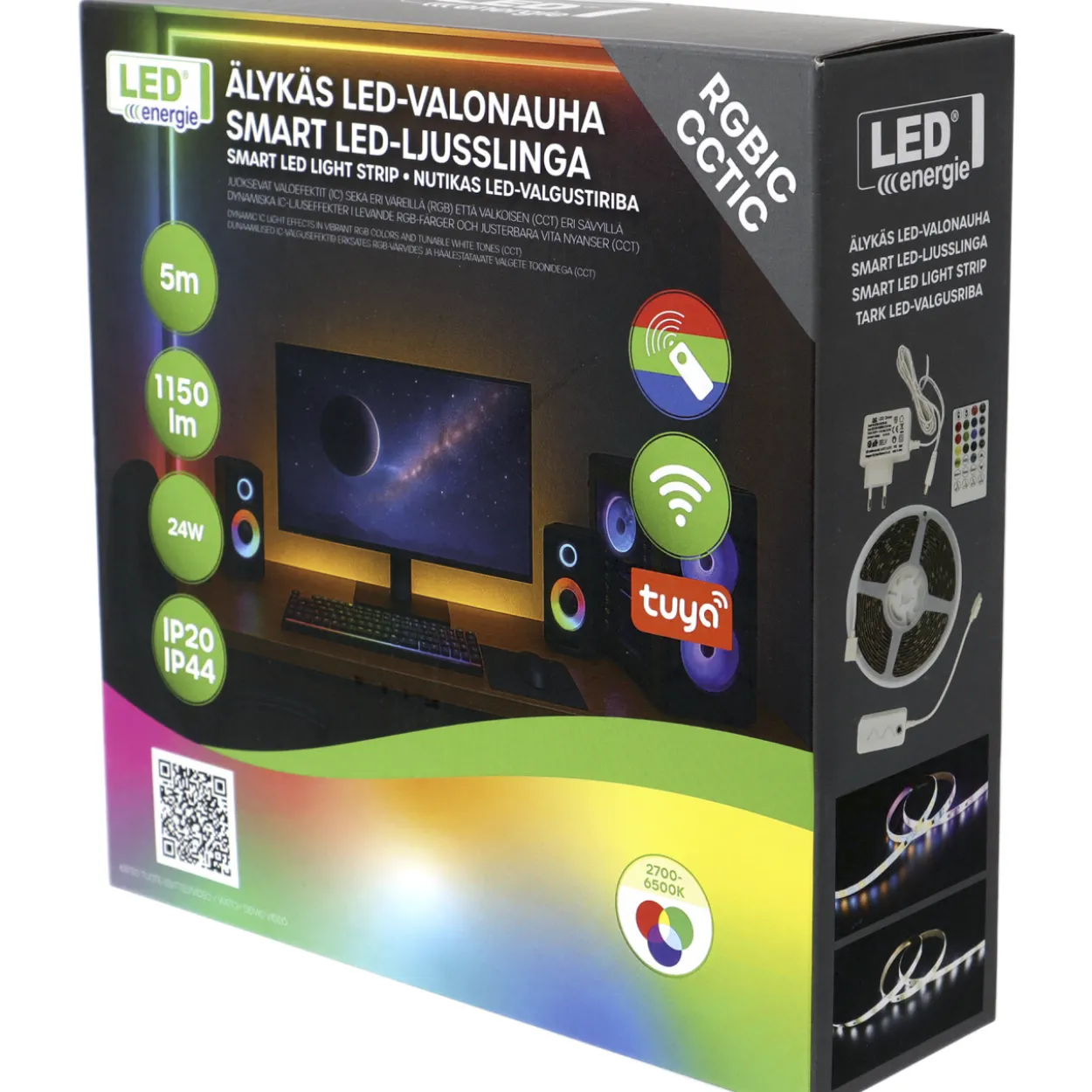LED-nauha Led Energie RGBIC+CCTIC 5 m Wifi