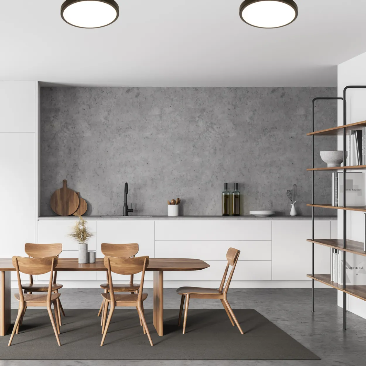 LED-plafondi Scan Lamps Anillo, musta
