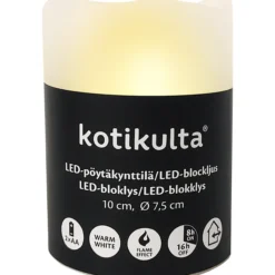 LED-pöytäkynttilä Kotikulta 10 cm ulkokäyttöön