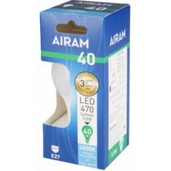 LED-vakiolamppu Airam 4,9 W 4000K 490 lm