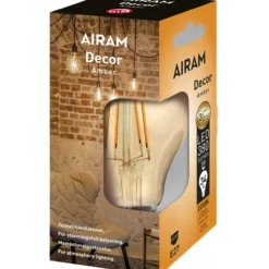 LED-vakiolamppu AMBER antiikki 4,5W 400lm E27 2200K kirkas