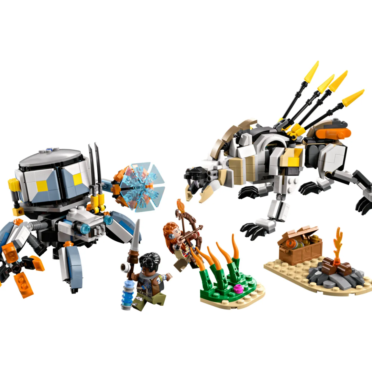 LEGO Horizon 77037 Aloy ja Varl vastaan Kilpikipittäjä ja Sahahammas