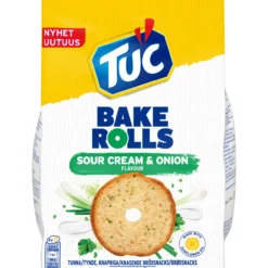 Leipälastut TUC 150 g Bake Rolls Sour Cream & Onion