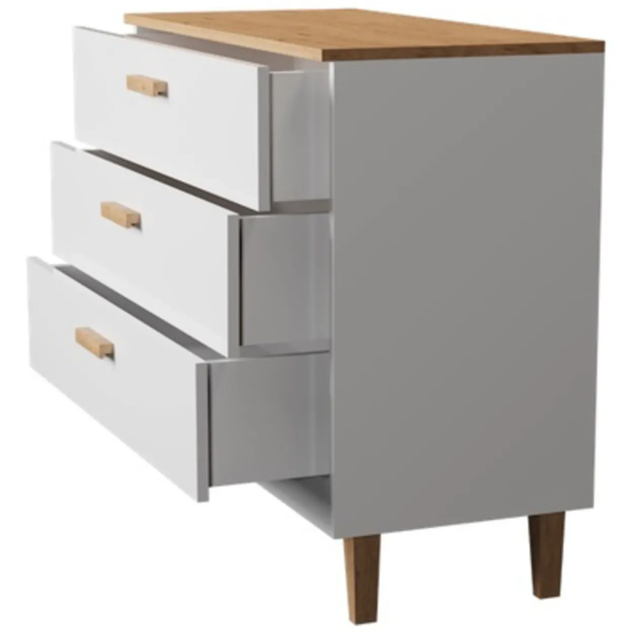 Lipasto Kocot 100 cm Denver valkoinen/beige