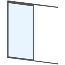 Liukulasiovi 1-os aukkoon 915 x 2100 mm, tummanharmaa profiili