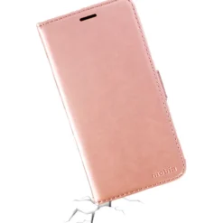 Lompakkolaukku Mobia iPhone 13 ruusukulta