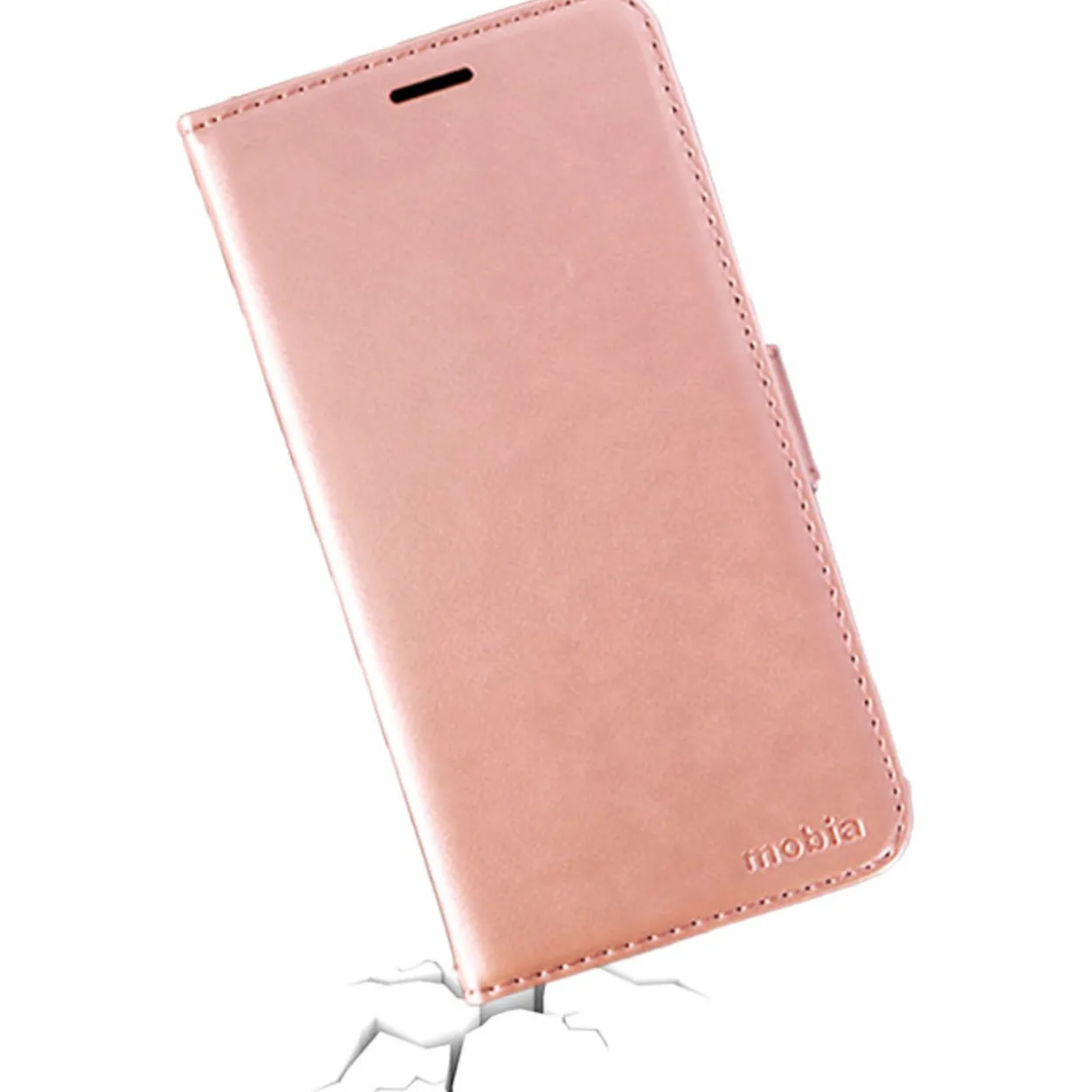 Lompakkolaukku Mobia iPhone 13 ruusukulta