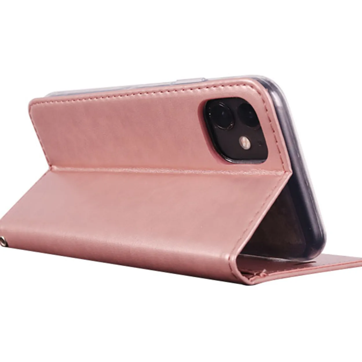 Lompakkolaukku Mobia iPhone 13 ruusukulta