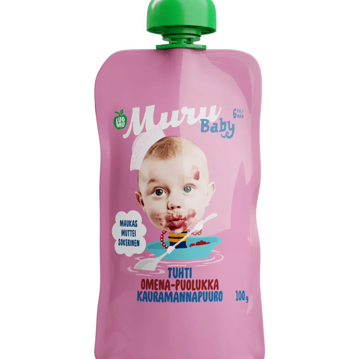 Luomu Kauramannapuuro Muru Baby 100 g Omena-puolukka 6 kk