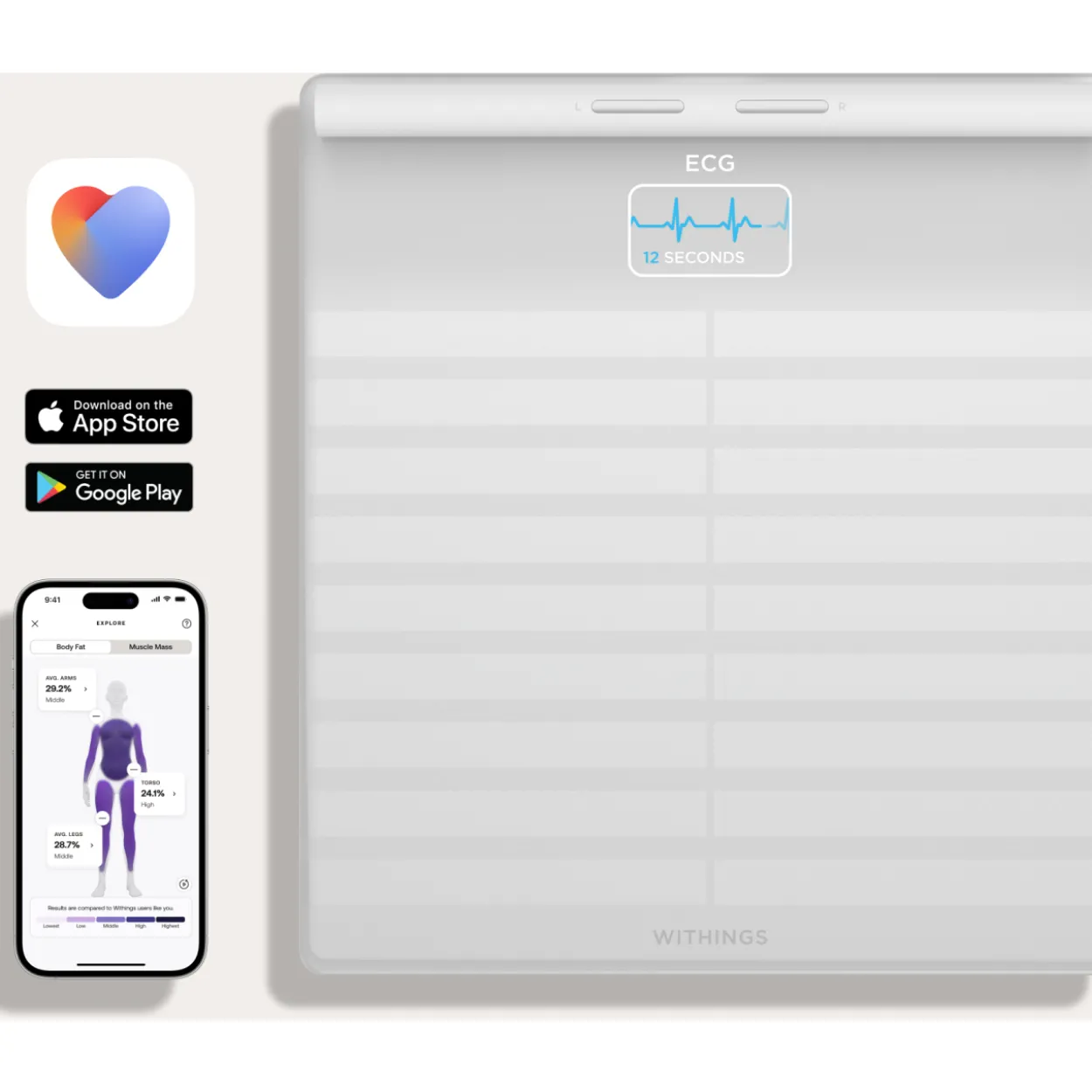 Älyvaaka Withings Body Scan valkoinen