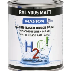 Maali 1 l H2O Colormix matta musta