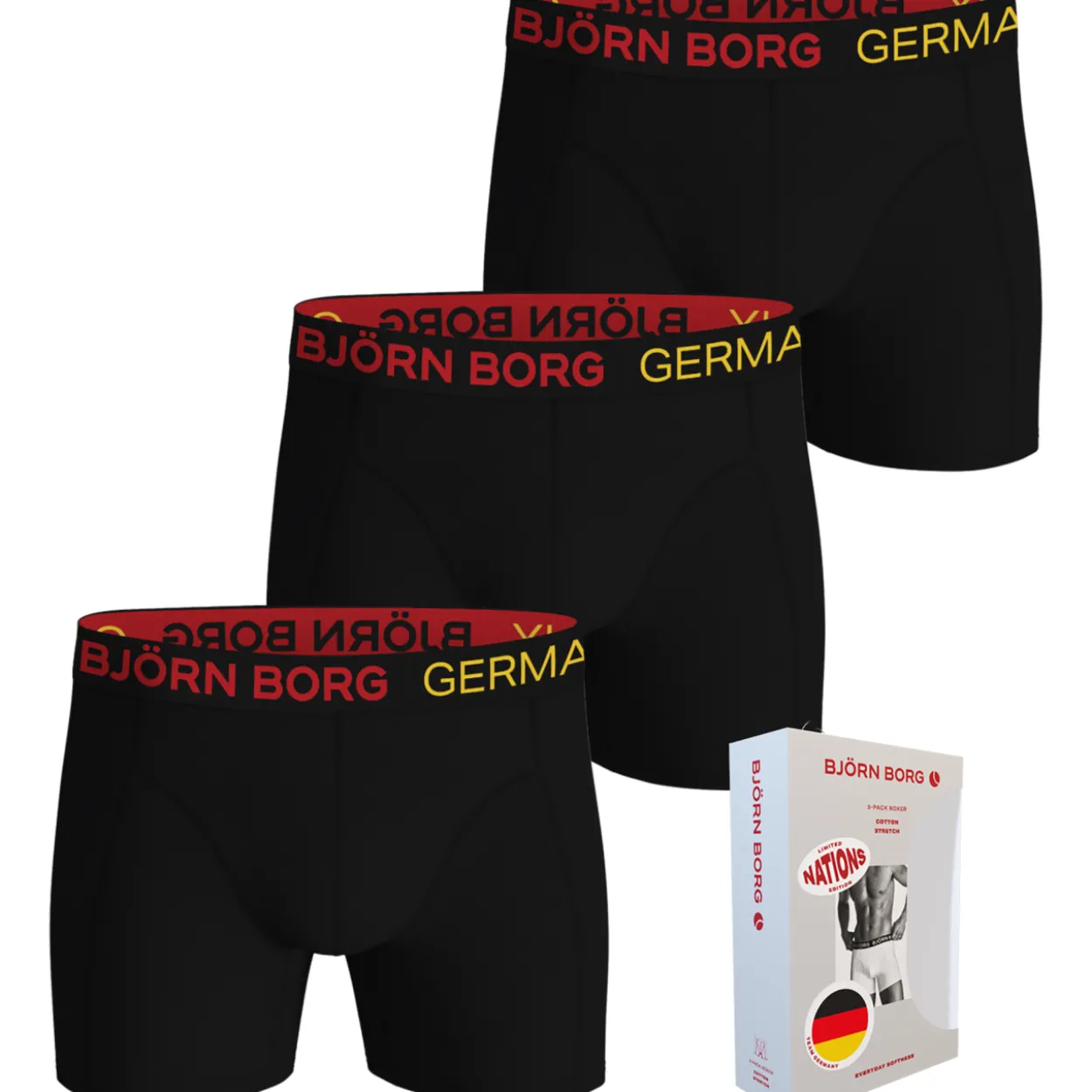 Miesten bokserit Björn Borg Nations Saksa 3-pack