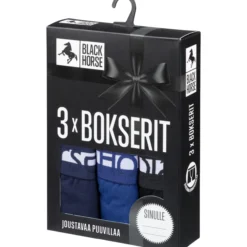 Miesten bokserit Black Horse Blues 3 kpl/pkt