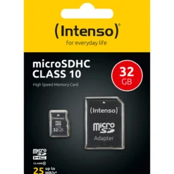 Muistikortti Intenso Micro SD HC 32GB Class 10 + adapteri
