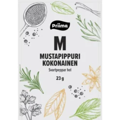 Mustapippuri 23 g, kokonainen