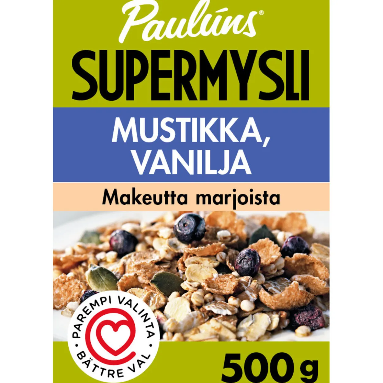 Mysli 500 g Mustikka & vanilja