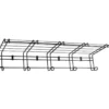 Naulakko 750 x 270 x 140 mm, teräs/musta