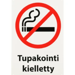 Opastekyltti - Tupakointi kielletty 20 x 30 cm
