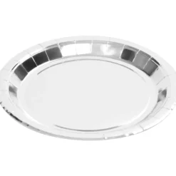 Pahvilautanen Let's Party 8 kpl 24 cm hopea