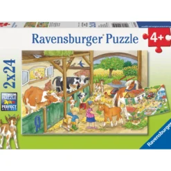 Palapeli Ravensburger A Day at the Farm 2x24 palaa